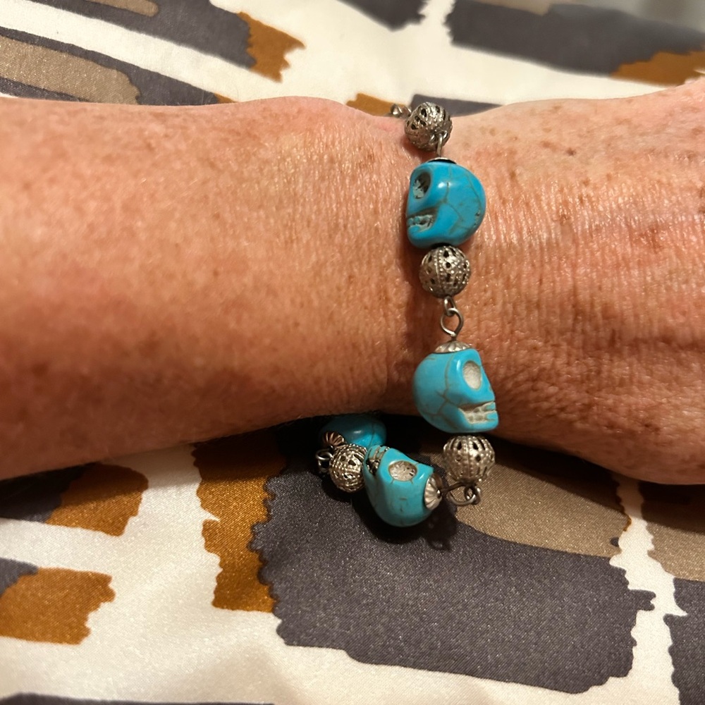Turquoise Skull Bracelet